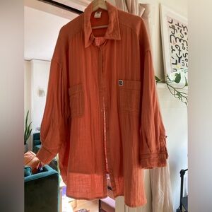 Lucy and Yak orange over shirt XL